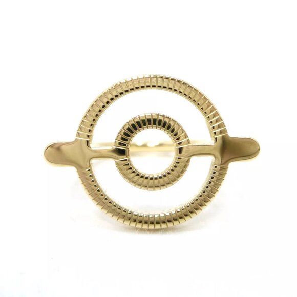 Authentic HERMES Scarves Ring Gold Metallic - Picture 2 of 9